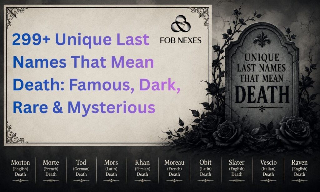 299+ Unique Last Names That Mean Death Famous, Dark, Rare & Mysterious