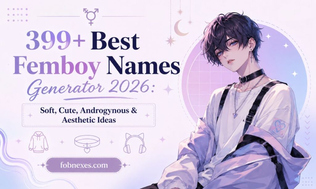 399+ Best Femboy Names Generator 2026 Soft, Cute, Androgynous & Aesthetic Ideas