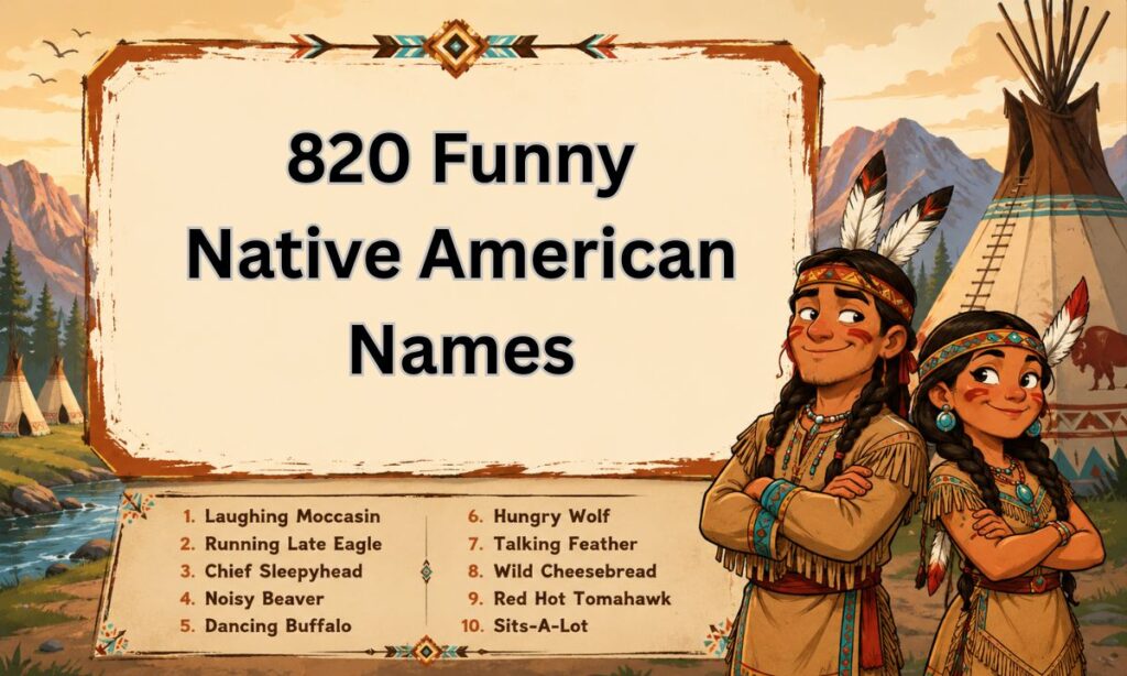 820 Funny Native American Names