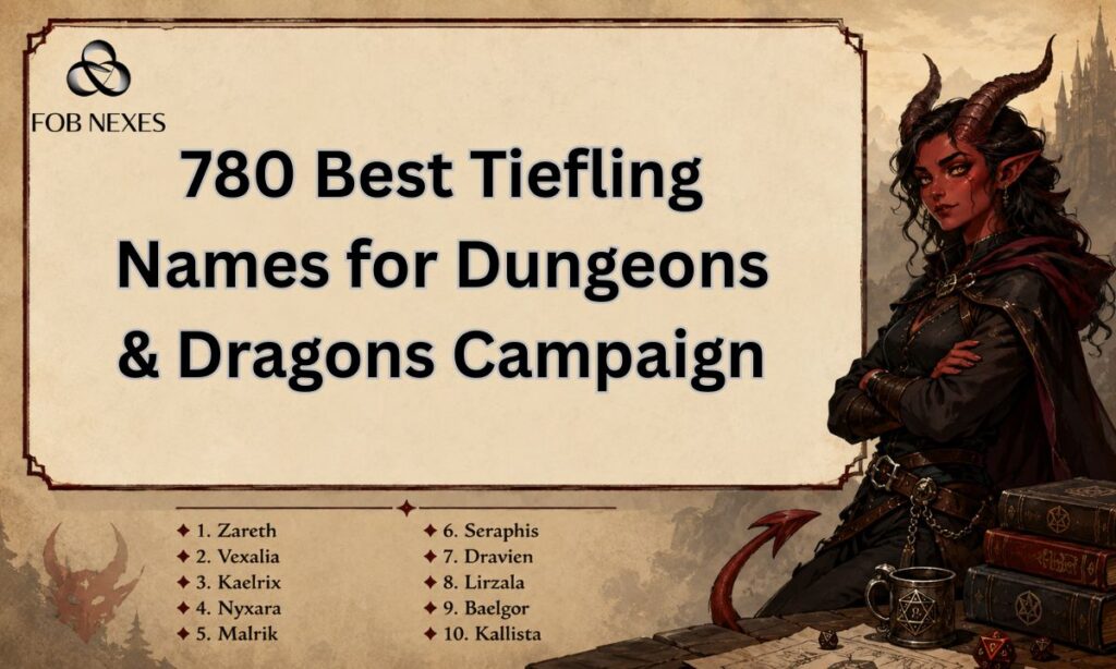Cool 780 Best Tiefling Names for Dungeons & Dragons CampaignNames
