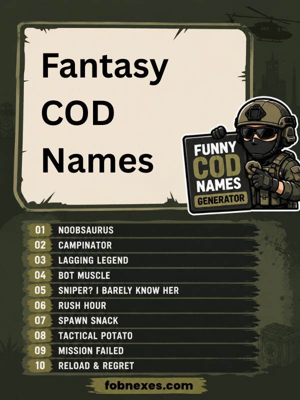 Fantasy COD Names