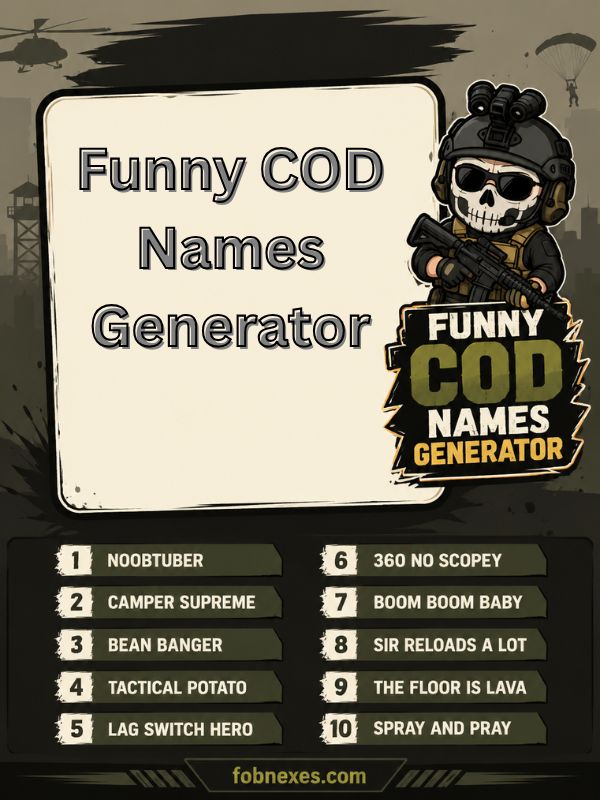 Funny COD Names Generator