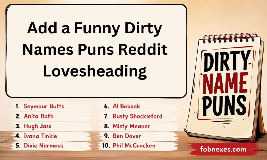 Funny Dirty Names Puns Reddit Loves