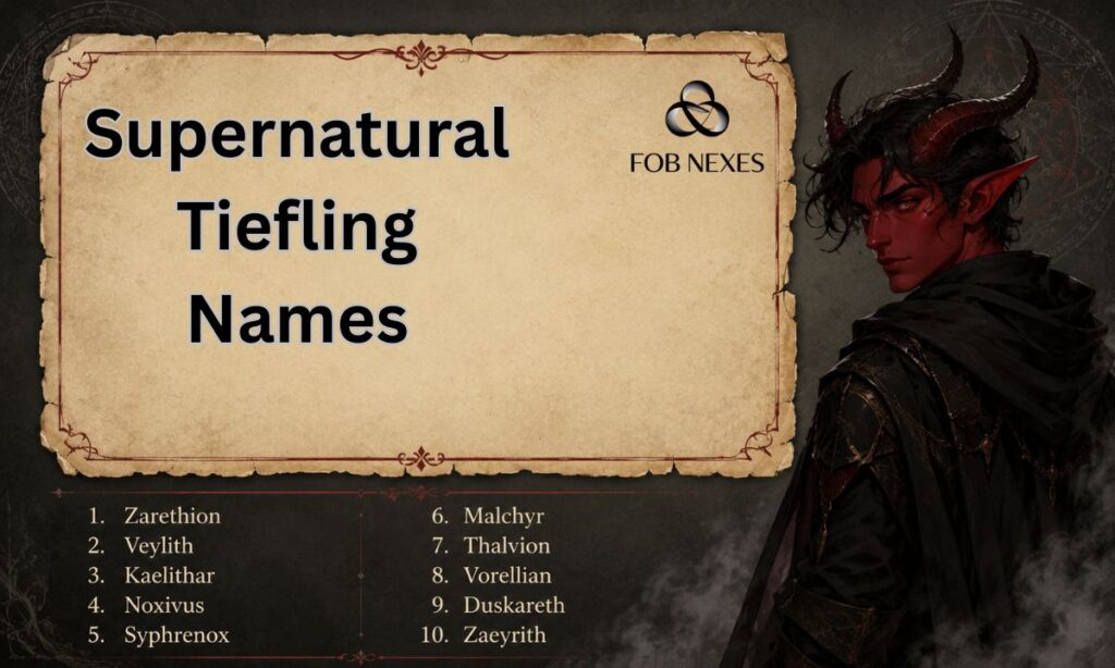 Supernatural Tiefling Names